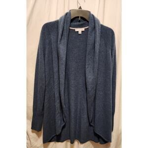 Isaac Mizrahi Live 100% cashmere waterfall open-front shawl collar cardigan